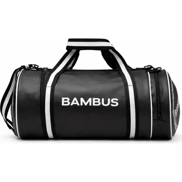 Bambus Home Silindir Spor ve Seyahat Çantası Suni Deri Omuz Çantası Unisex Su