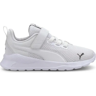 Puma ANZARUN LITE AC PS Beyaz Erkek Çocuk Spor Ayakkabı Hafif Kauçuk Taban ve Tekstil