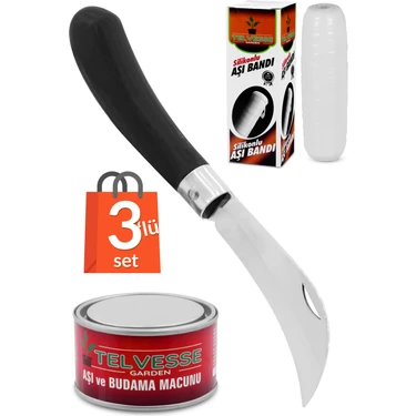 Telvesse Desan Eğri Aşı Bıçağı + Aşı Macunu + Aşı Bandı (3'lü