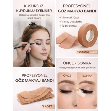 Nutrabella Göz Makyaj Bandı Eyeliner Çekme Aparatı Kuyruklu Eyeliner Şablonu Far Taşma Önleyici