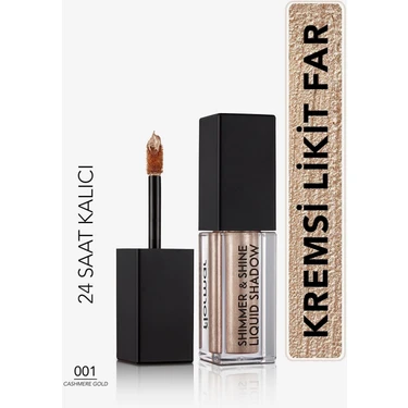 Flormar Shimmer & Shine Likit Metalik Göz Farı (001 Cashmere Gold)