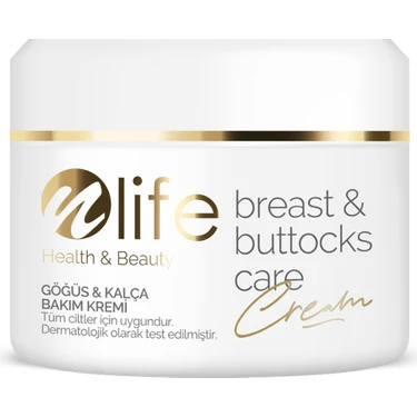 NLife Göğüs ve Kalça Bakım Kremi 150 ml – Sıkılaştırıcı, Onarıcı ve Toparlayıcı Etki, Tüm Cilt