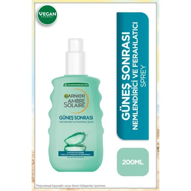 Garnier Ambre Solaire Garnier Güneş Sonrası 200 ml Nemlendirici Sprey Tüm Cilt Tipleri İçin Kaktüs