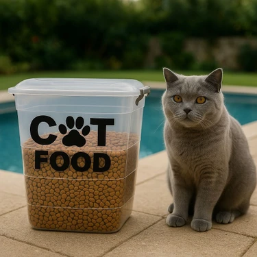 Deembro 10 kg Kedi Mama Saklama Kabı Mama Saklama Kabı Kedi Maması Saklama Kabı Mama Saklama Kutusu