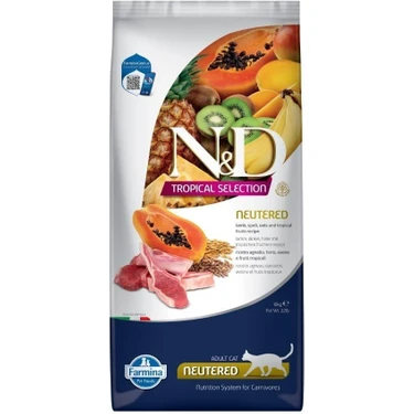 N&D Tropical Meyveli Kuzu Etli Kısırlaştırılmış Kedi Maması 10