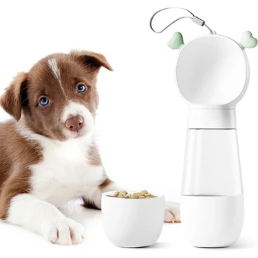 Fogy Kedi Köpek Taşınabilir Çift Hazneli Seyahat Için Mama Kabı ve Taşınabilir