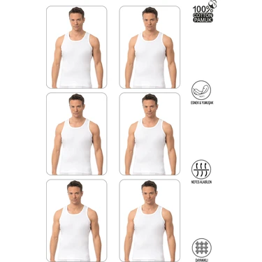 Özkan Underwear 0113 6'lı Paket  Erkek Pamuklu Ribana