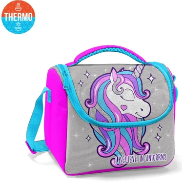 Coral High Thermo Beslenme Çantası Pembe Gümüş Unicorn