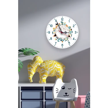 instababyrooms Çocuk Odası Sessiz Akar Duvar Saati Modelleri Model No: