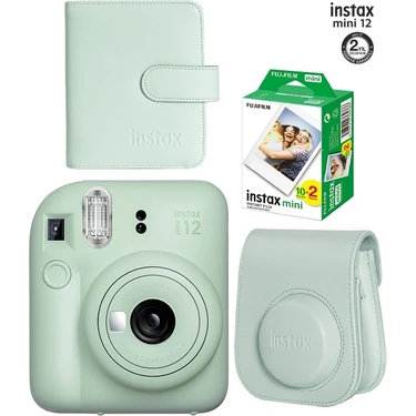 Instax Mini 12 Fotoğraf Makinesi ve 20'li Film Albümlü Çantalı Hediye Seti