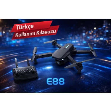 Rose Teknoloji 4K Hd Kameralı Çift Bataryalı Katlanabilir Uygulama Kontrollü