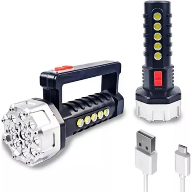 P-17 17+5 Cob Ledli Işıldak Fener