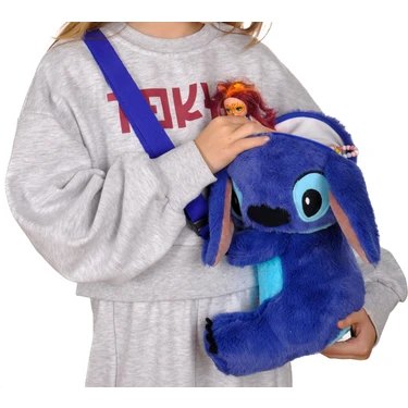 Toysme Disney Stitch Peluş Omuz Çantası - Sevimli ikonik Mavi