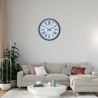 Pileli Store Mor Roma Rakamlı 36 cm Duvar