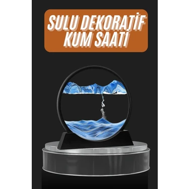 Pileli Store Dekoratif Sulu Kum Saati Ofis Masa Üstü Ev Yuvarlak Kum