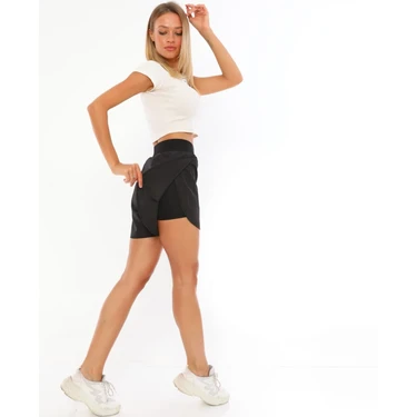 Win Moda Kadın Taytlı Deniz Şortu Yüksek Bel Tasarım Nefes Alabilir Kumaş ile