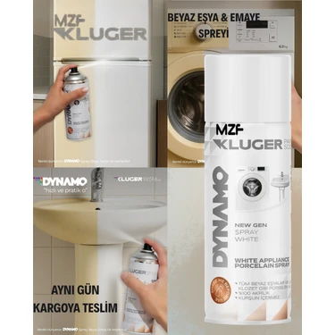 Özel Amaçlı Emaye Sprey Boya Beyaz 400 ml (Beyaz Eşya Küvet Lavabo Çizik ve