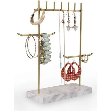 Aleda Takı Standı Alt Kısmı Mermer Desenli 27 cm Genişlik 28 cm Yükseklik