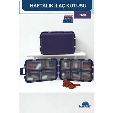 Haftalık Taşınabilir Ilaç Saklama Kutusu 10 Bölmeli Taşınabilir 7 Günlük Seyahat Hap Vitamin