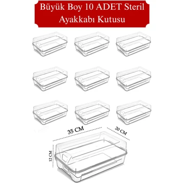 10'lu Set Erkek Ayakkabı Saklama Kutusu