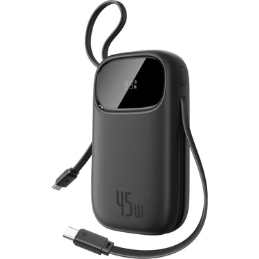 Baseus Enerfıll FC31 Super Hızlı Kendinden 2 Type-C Kablolu Usb-C 2 Çıkışlı 20000 Mah 45W Laptop