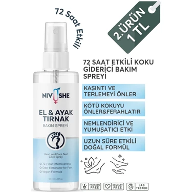 Nivoshe Ayak Kokusu Giderici Sprey Ayak Kokusuönleyici Sprey Ayak ve Ayakkabı Koku Giderici Sprey