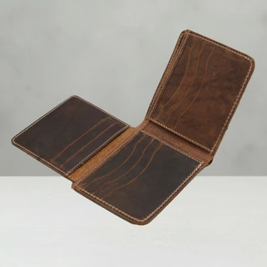 Luqa Leather %100 Hakiki Deri El Yapımı Erkek Cüzdanı | Minimalist Tasarım | Kartlık |