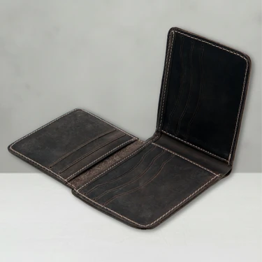Luqa Leather %100 Hakiki Deri El Yapımı Erkek Cüzdanı | Minimalist Tasarım | 12 Bölmeli | Kartlık |