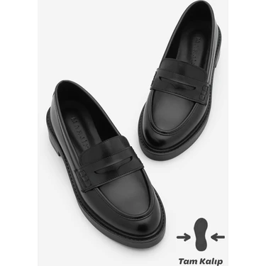 Marjin Kadın Loafer Günlük Klasik Ayakkabı Casual Makosen Fonle