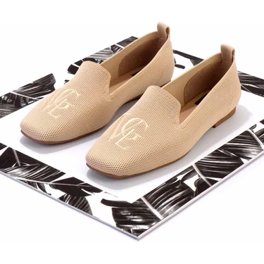 Bambi Bej Triko   Kadın Espadril