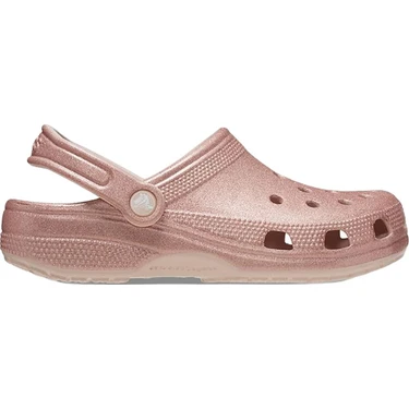 Crocs Classic Glitter Clog Sandalet Erkekler İçin Hafif Rahat Pembe Renkli Düz