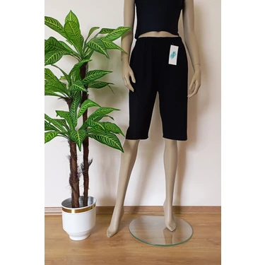 Bera Tekstil Unisex Kapri Siyah Düz Renk Yumuşak Dokulu Esnek Kumaş
