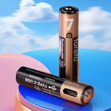 USB Type-C Şarjlı Aaa Pil 1.5V 1000+ Kez Şarj Edilebilir Lityum Pil Kalem Pil (2’li