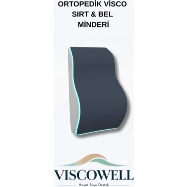 Viscowell Ortopedik Ofis Sandalye Oto Araç Koltuk Bel Destek Yastığı Sırt