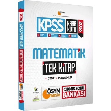 Karakutu Yayınları 2026 KPSS Kara Kutu Matematik TEK KİTAP ÖSYM Arşiv Çıkmış Soru Bankası Konu