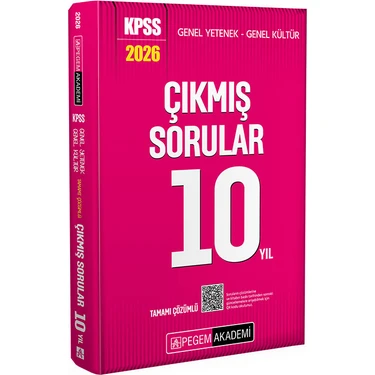 Pegem Akademi Yayıncılık 2026 KPSS Genel Yetenek Genel Kültür Tamamı Çözümlü Çıkmış