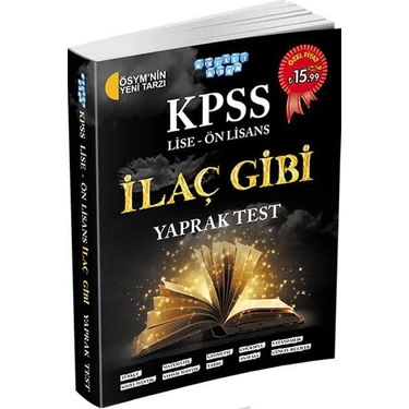 Akıllı Adam Kpss Lise Ön Lisans İlaç Gibi Yaprak