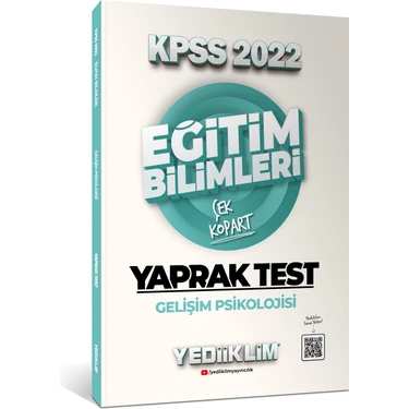 Yediiklim Yayınları 2022 KPSS Eğitim Bilimleri Gelişim Psikolojisi Çek Kopart Yaprak