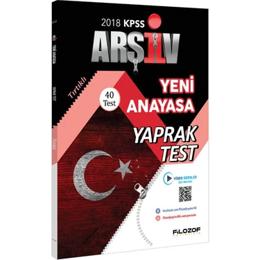 Filozof Yayıncılık 2018 KPSS Yeni Anayasa Yaprak Test Video
