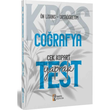 İSEM Yayıncılık 2024 Kpss Ortaöğretim Ön Lisans Coğrafya Çek Kopart Yaprak