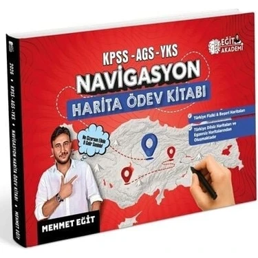 Mehmet Eğit 2026 Kpss Meb-Ags Tyt Ayt Coğrafya Navigasyon Harita Ödev Kitabı - Mehmet Eğit Mehmet