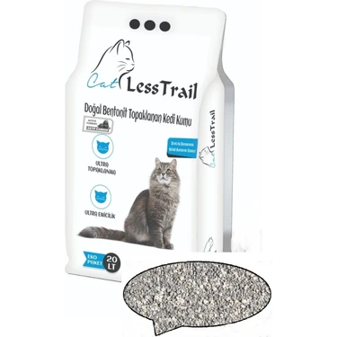 Less Trail Aktif Karbon Kedi Kumu 20 lt İnce Tane Koku Önleyici Ultra Topaklanma