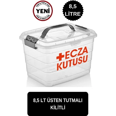 Deembro 8,5 Lt Ecza Kutusu Ilk  Ecza Dolabı Çantası  Kutusu  Saklama Kabı Kutusu  Dolabı Ecza