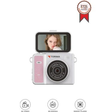 Torima Mini Dijital Kamera Video Kamera 2k Flip Ekranlı CMR46