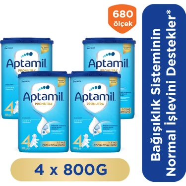 Aptamil 4 Prebiyotikli Devam Sütü 800 Gr x 4 Adet 3200