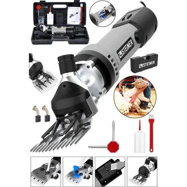 Steiner Alman 9900 W Devir Ayarlı Çift Soğutmalı Bakır Sargılı Çelik Şanzıman Koyun Kırpma Kırkma