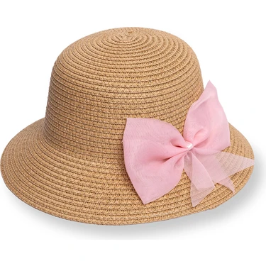 Hellobaby Kız Bebek Kurdeleli Hasır Bucket