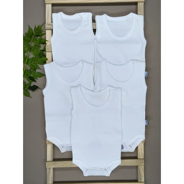 Vieso 5'li Pamuklu Çıtçıtlı Bebek Body Zıbın Atlet Ekonomik Kız