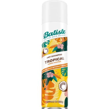 Batiste Kuru Şampuan Tropikal Aromalı Hacim Artırıcı 200 ml Kadın ve Erkek Kullanıcılar