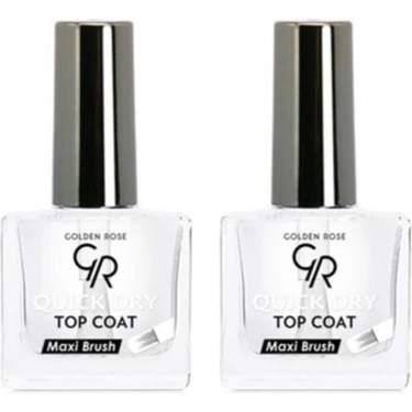 Golden Rose Oje Kurutucu Top Coat 2'li Set 60 Saniyede Kuruyan UV Korumalı Maxi Brush